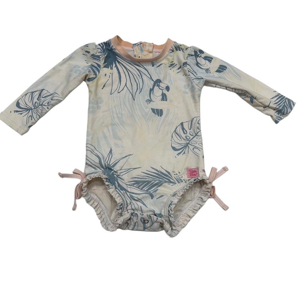 Ruffle Butts •‎ Jungle-  Long-Sleeve one piece swimsuit-baby girl 12-18 month